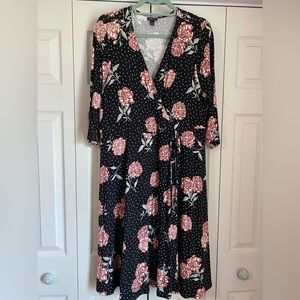 Torrid size 1 jersey faux wrap dress